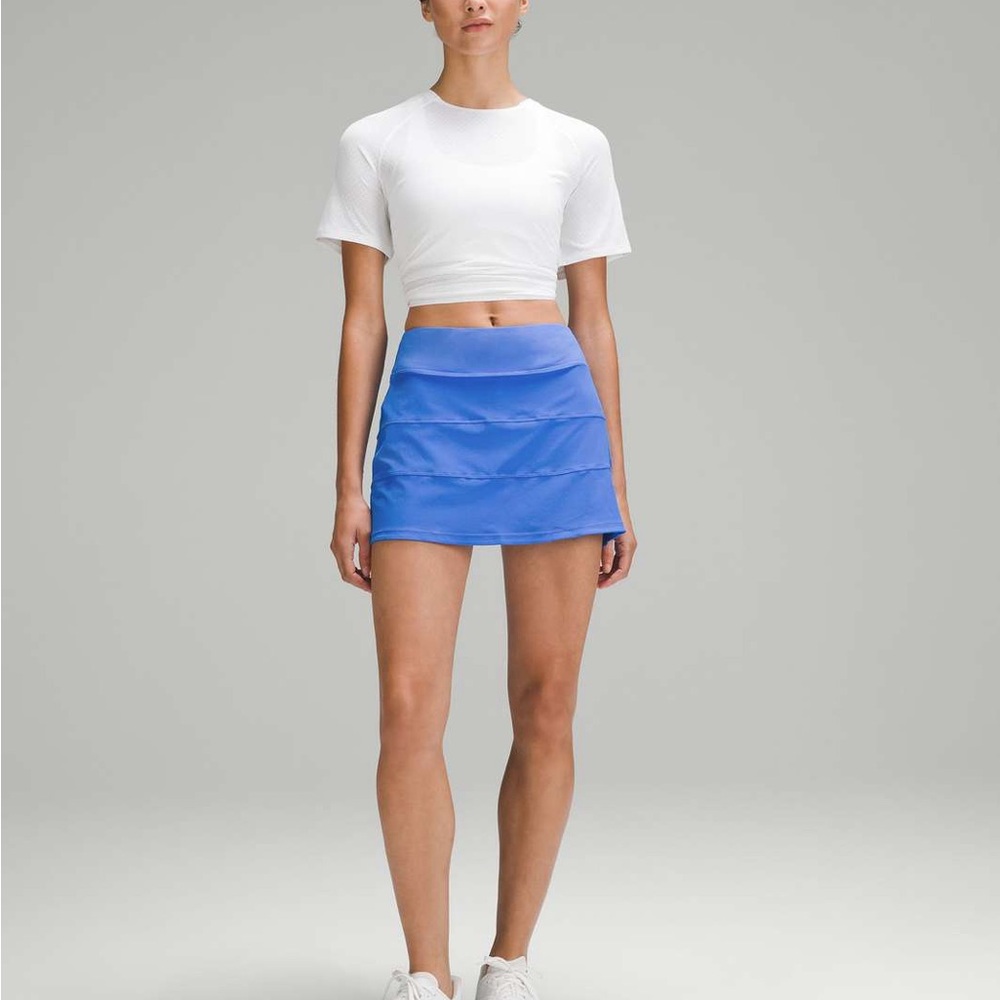 Lululemon pace rival mid-rise skirt pipe dream blue